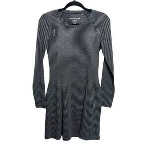 TOAD & CO Navy Blue Stripe Long Sleeve Mini Dress Size XSmall